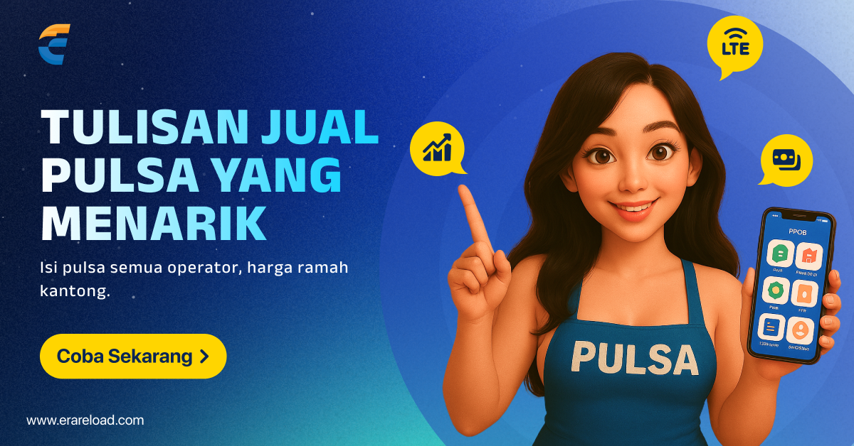 Tulisan jual pulsa yang menarik